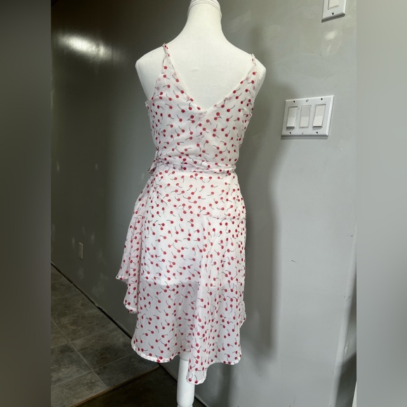 Cherry Summer Dress Asymetrical Wrap - Picture 2 of 7